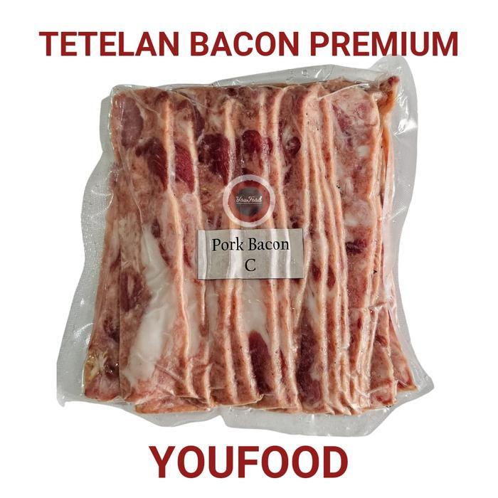 Pork Bacon Ekonomis - Tetelan Pork Bacon - 1kg