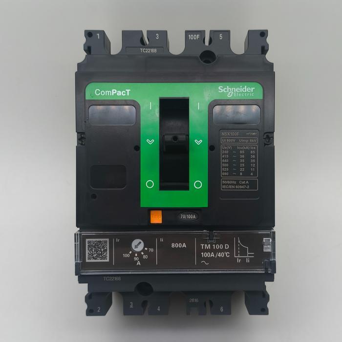 MCCB BREAKER NSX100F 3POLE 100A 36KA BREAKER NSX100F 3P 70-100A 100A 3PHASE NSX100F 3P 100A