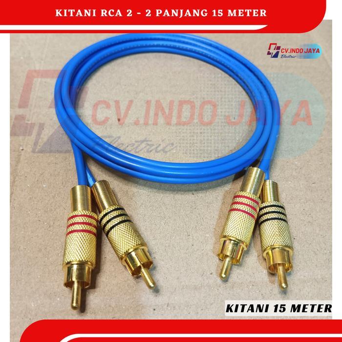 BERKUALITAS Kabel RCA 2 ke 2 audio video kabel rca to rca dengan jack gold panjang 10 meter 15 meter