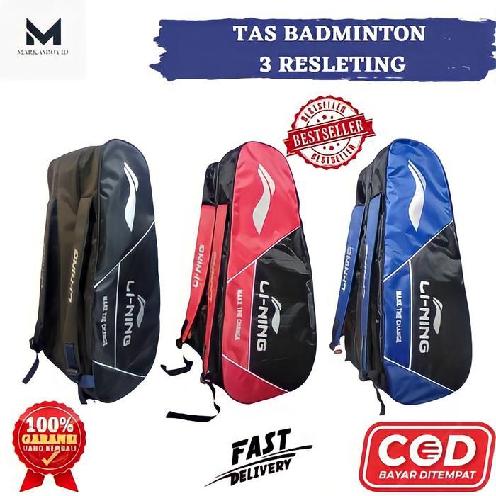 Diskon Tas Raket Badminton Ransel Selempang Jinjing 3R Yonex Lining Victor Original