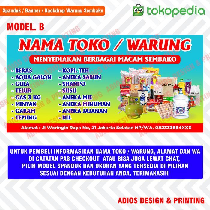 Terbaru Spanduk / Banner Toko Kelontong / Warung Sembako