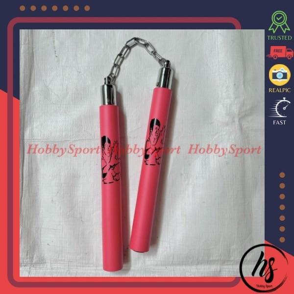 Nunchaku Busa Karakter Double Stick Foam Dobel Stik Ruyung Bruce Lee Latihan