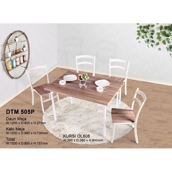 DTM Simpson 4S Set Meja Makan Olympic 4 Kursi