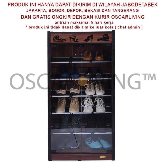 TERBARU Romaro Lemari Sepatu LS 1202 / Rak Sepatu 2 Pintu Kaca