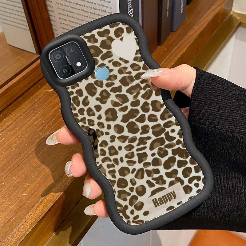 Casing Untuk OPPO A15 A15s A35 4G Case Casing HP Pola Cetak macan macan dan bunga Kesing Cesing Maca