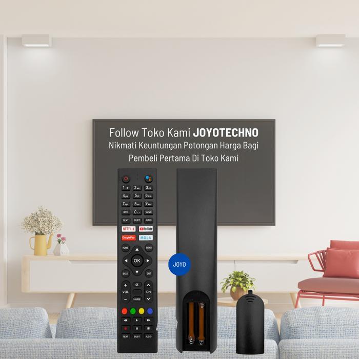 Premium Remot Pengganti Untuk Smart Tv Polytron 81J367 / Remote Smart Tv Polytron Mola Android Led