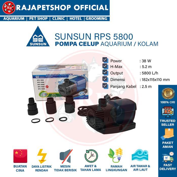( POMPA AIR ) SUNSUN RPS 1800-5800 SUBMERSIBLE WATER PUMP CELUP KOLAM