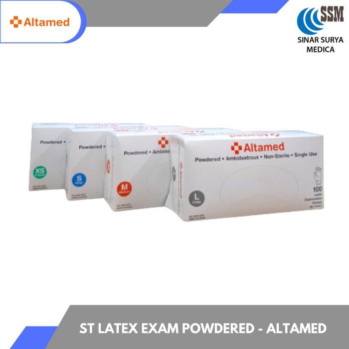 Sarung Tangan Latex Altamed / Altamed Latex Glove isi 100's
