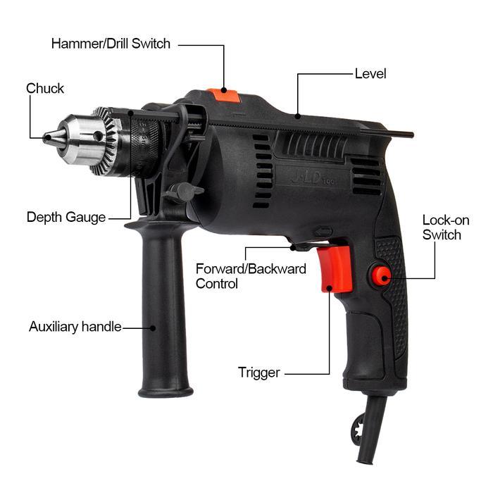 Jld Mesin Bor Listrik Murah J8013S Bor Bolak Balik 13Mm Bor Tangan Listrik 580W Impact Jld Original