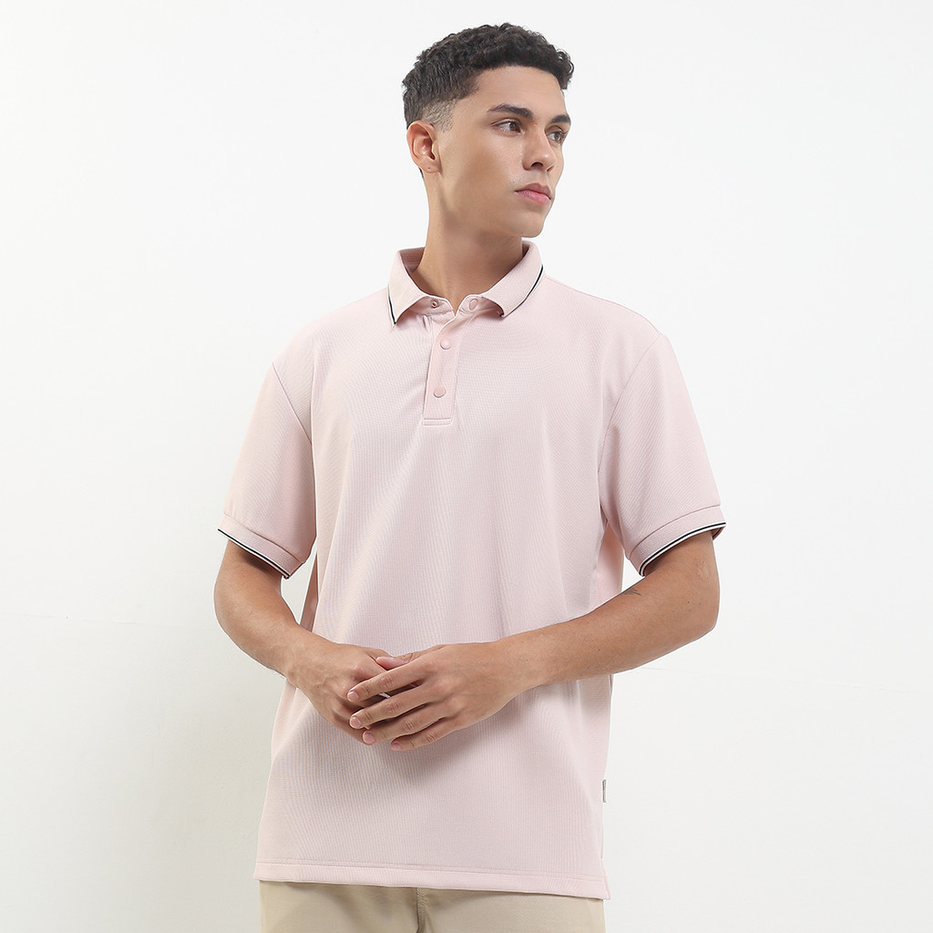 Hush Puppies Kaos Polo Pria Donofrio Ss Pink