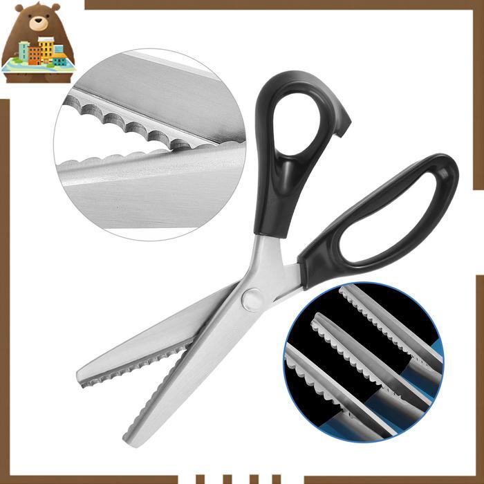 Gunting Gelombang Kain / Gunting Gerigi Kain / Gunting Bahan Kain Zigzag Stainless Steal 9"