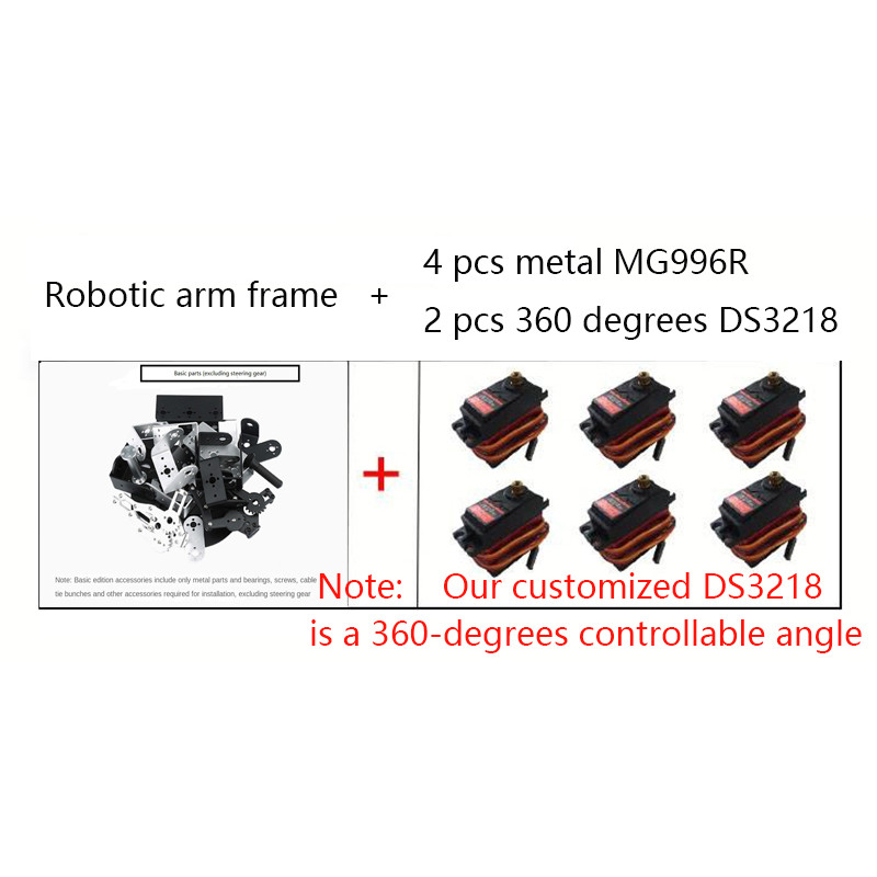 Roboti Arm Kit 6 Dof Programming Roboti Arm DIY kit for Arduino Raspberry Pi Robot For ESP32 Open