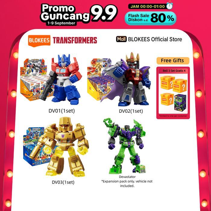 PROMO [Beli 3 Gratis 4] Blokees Transformers Mini toys Devastator & Defender Version Devastator