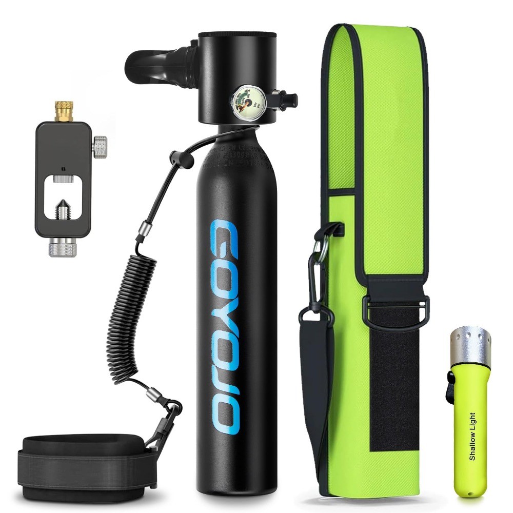 Mini Scuba Tank, 6-12 Minutes Diving Tank, Portable Lung Tank Kits with 3000 PSI Max Pressure 0.5L S