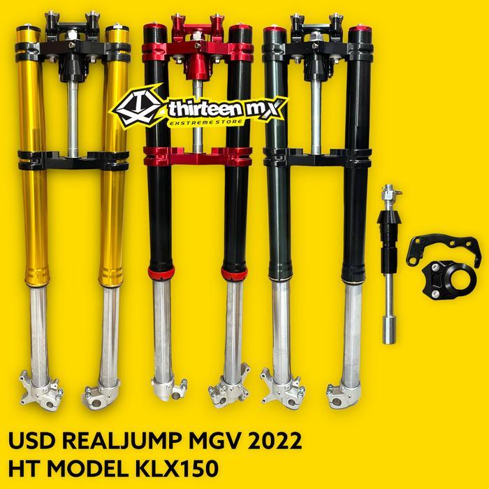 USD MGV Real Jump Triple Clamp Model KTM HT PNP KLX CRF 150 Dtracker - Biru, KLX 150