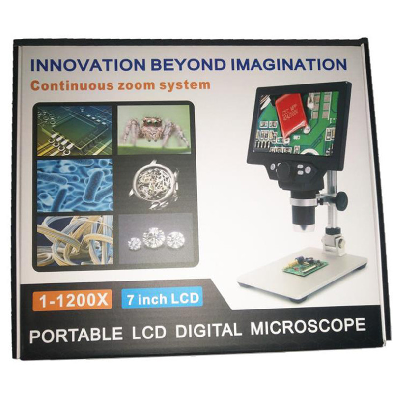 HD 7 INCH 1200X DIGITAL MICROSCOPE ELECTRON MICROSCOPE MOBILE PHONE REPAIR MICROSCOPE