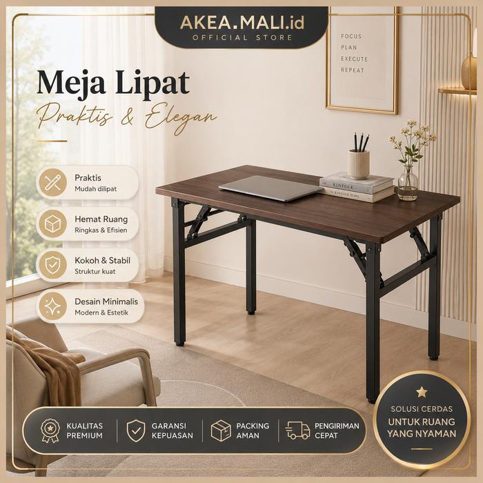 Diskon Ak [Cod] Flipper Table Meja Makan Lipat Set Koper Camping Outdoor Portable Meja Lipat Meja