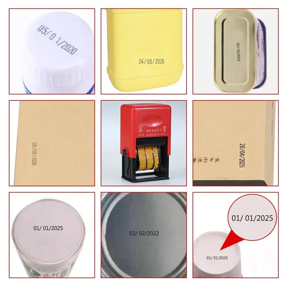 Handheld Portable Date Stamp Printer QuickDrying Ink Date Printing Coding Machine for Food Plastic