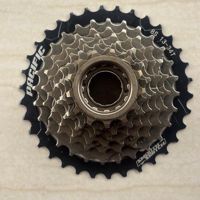 Terbaru Pacific Sprocket Gear Gir 8 Speed Megarange Ulir Drat Sepeda Lipat Minion Federal Mtb Rb