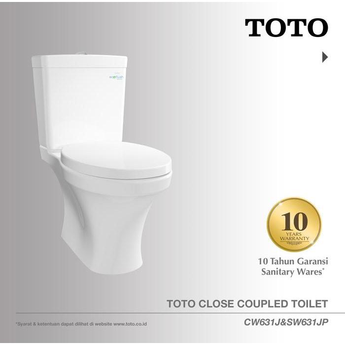 TOTO Closet CW631J/SW631JP + Ecowasher TCW06S | Closet Duduk - Kloset - Kloset Duduk