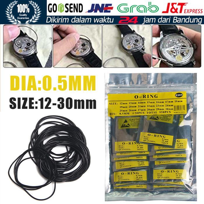 950 Pcs Karet Seal O-Ring Jam Tangan Seal O Ring Seal Tutup Jam Tangan