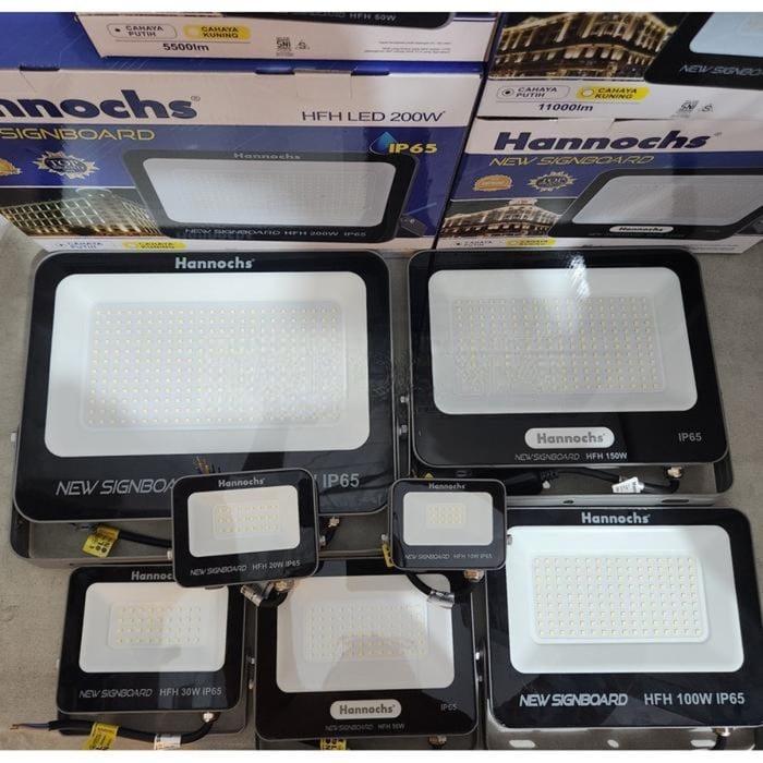 Flash Sale Hannochs Signboard Hfh 10W 20W 30W 50W 100W 200W Watt Lampu Sorot Hannochs Tahan Air Ip