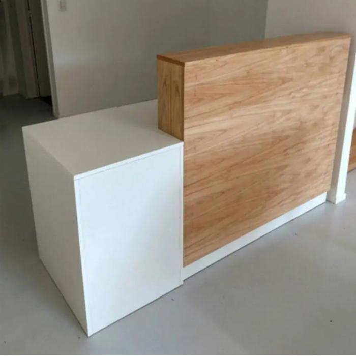 meja kasir minimalis meja cafe - 120x100x50