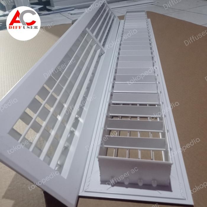 Supply Air Grill 100X10Cm Putih
