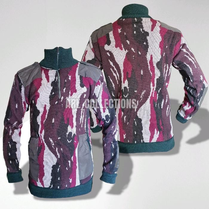 ArlC sweater rajut loreng kopassus - jaket sweater rajut loreng pria wanita dewasa - sweter loreng