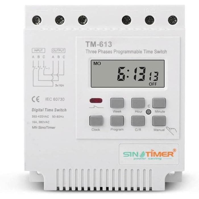 Time Relay Programmable Timer 3 Phase Timer Switch 380V TM-613