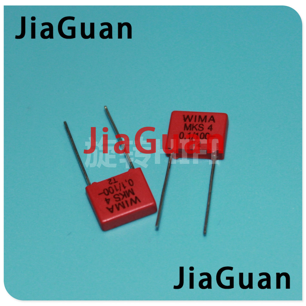 NEW 10PCS RED WIMA MKS4 0.1UF 100V PCM7.5 original new MKS-4 104/100V P7.5mm audio 104 hot sale 0.1U