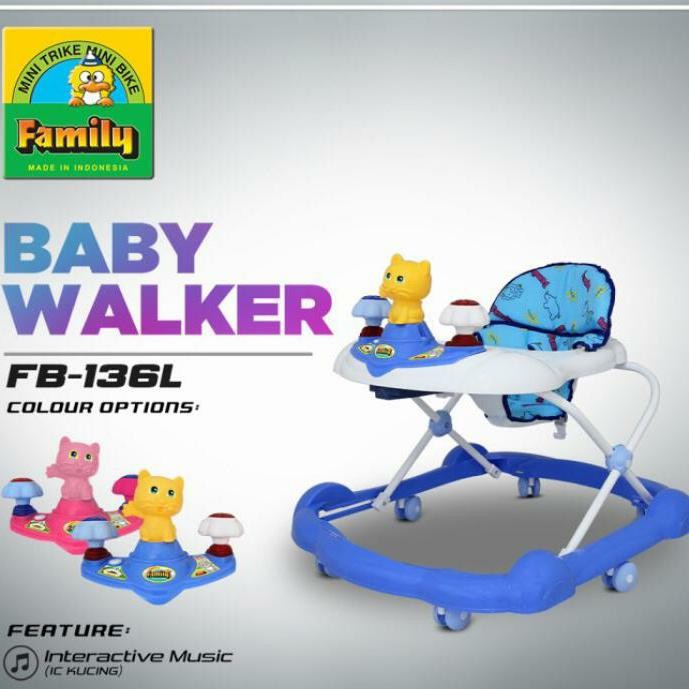 Baby wolker family-kereta belajar jalan bayi