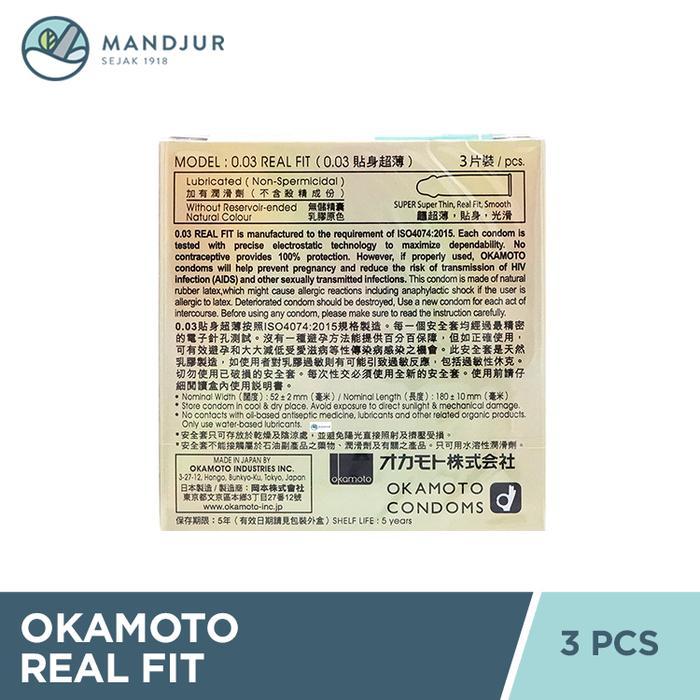 xm21- Kondom Okamoto 003 Real Fit 3 Pcs