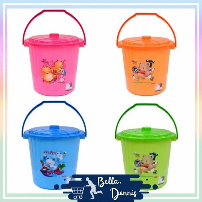 Bak Ember Air Plastik Warna Awet Murah Tebal Premium Lion Star Kapasitas 6 Galon Water Bucket Tampun