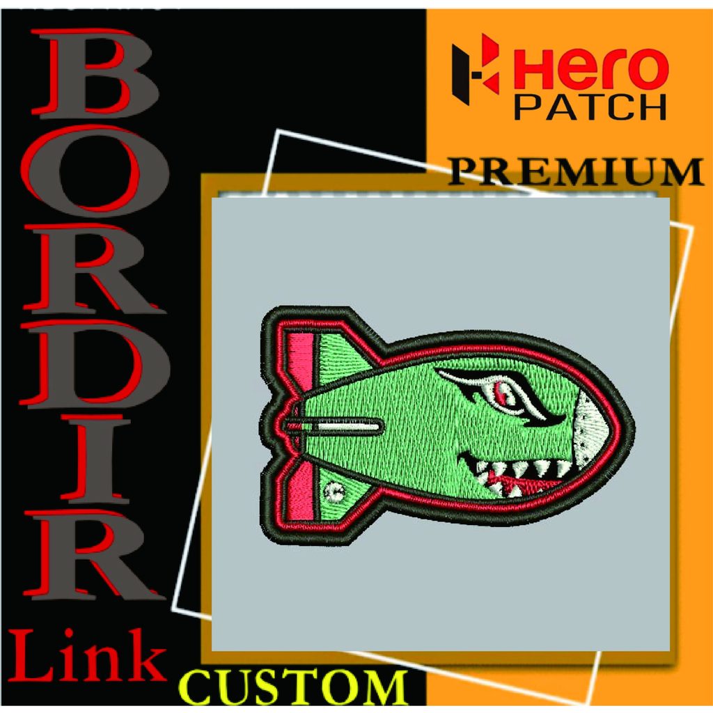 MISSIL BOMB KABOOM HIU MISIL PATCH BORDIR LOGO/EMBLEM | HP-104