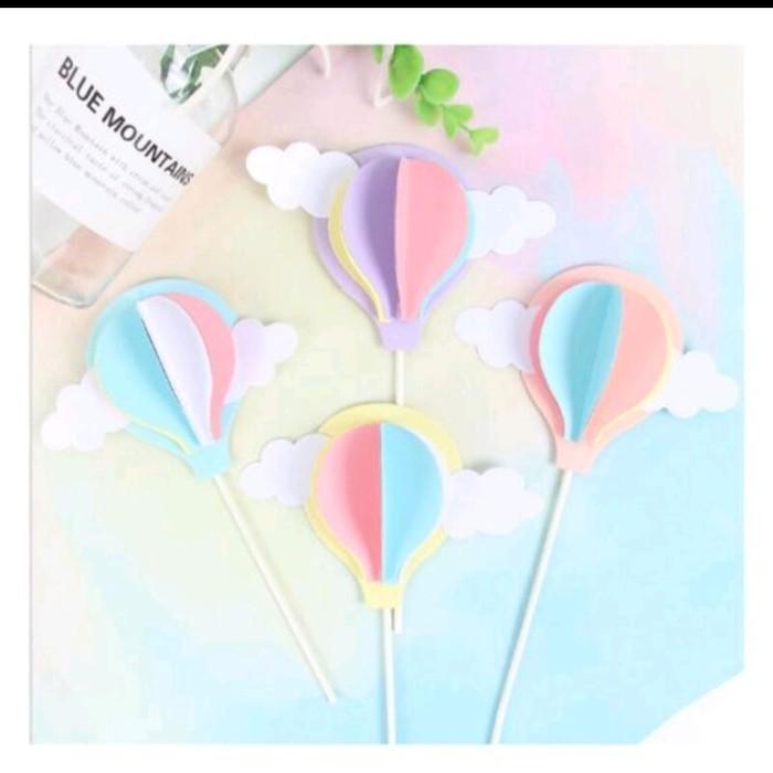Topper Cake bentuk Balon Udara / hiasan kue