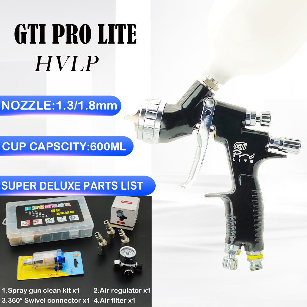 High Quality GTI PRO LITE Gloss Style 1.3/1.8MM Nozzle Spray Gun For