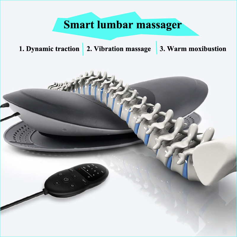 Electric Lumbar Traction Device Waist Back Hot Compress Massager