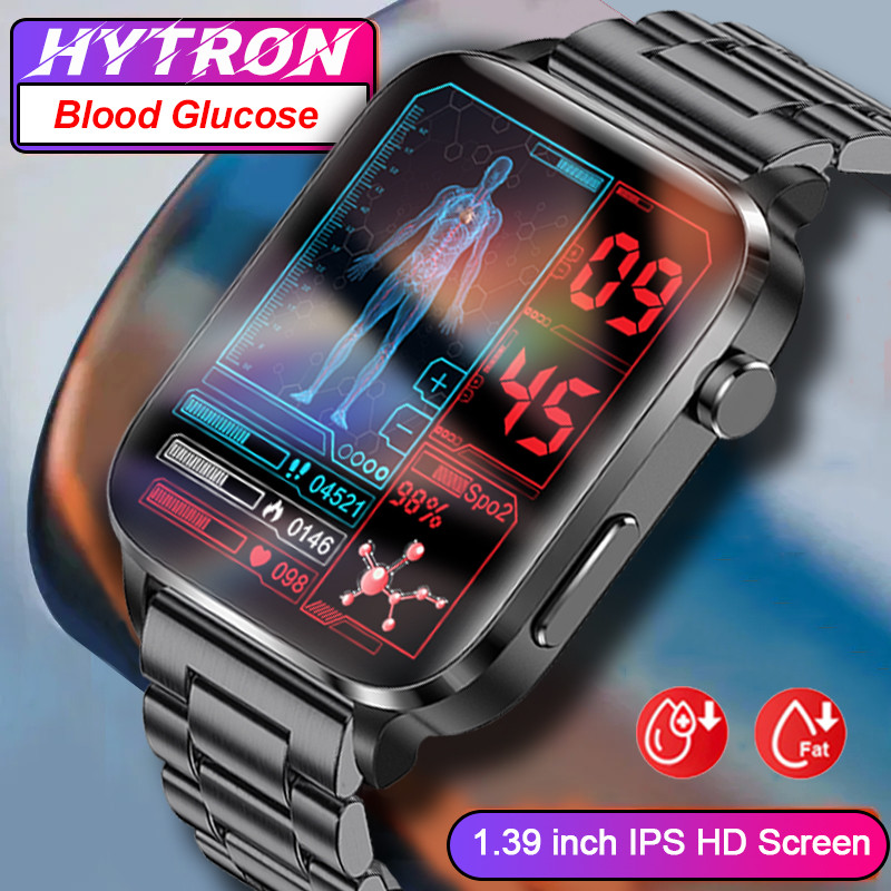 Blood Sugar Smart Watch Men Body Temperature Blood Pressure Monitor