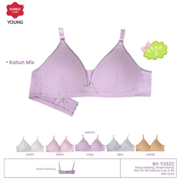 blos- Bh Wanita Bra Anak Cewek Remaja Abg Mini Bra Anak Perempuan Step 3 Tanpa Kawat Sorex