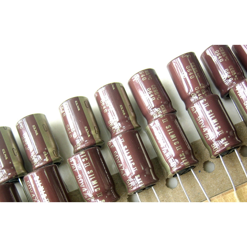 30Pcs/Lot Elna Silmic Ii Rfs 50V 47Uf 10X17Mm Copper Pin Fever Aluminium Electrolytic Capacitor Free