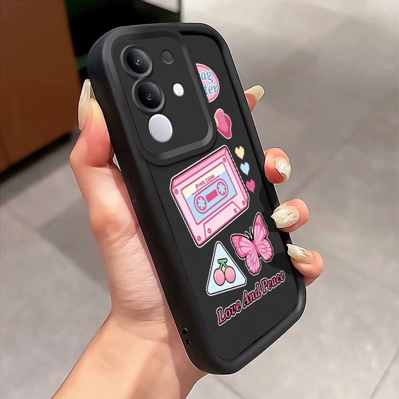 Casing Hp Untuk VIVO Y29 4G Case Pita magnetik Kaset kartun manis Softcase Fall Prevention Kesing lu