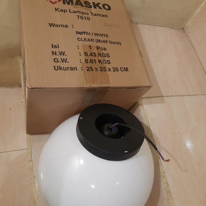 Paling Murah Lampu Taman 10Inch Bulat Putih Susu Plastik Pvc / Lampu Taman Outdoor Terlariss 