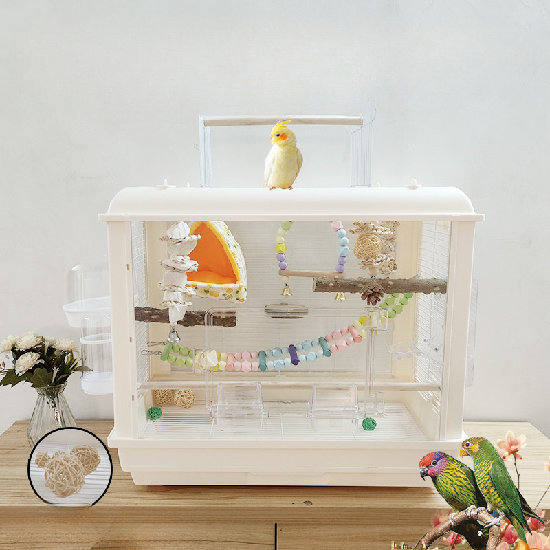 Canary Small Bird Cage Feeder Outdoor Parakeet Aviary Hanging Lovebird Metal Bird Cage Budgie Jaula 