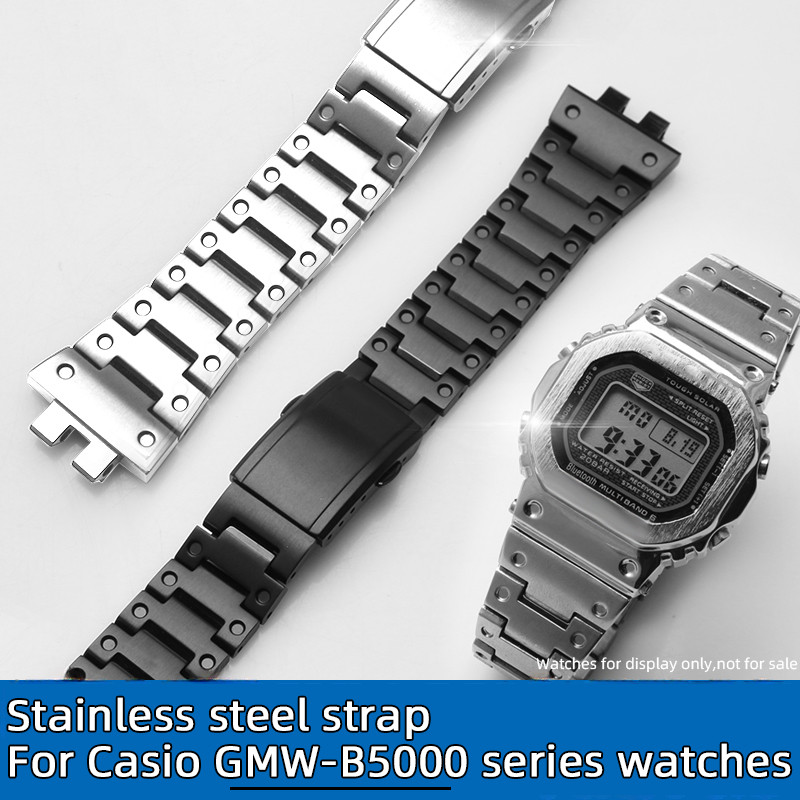 Gmwb5000 Case+Strap Metal Kit For G-Shock 3459 Casio Small Sier Block Gmw-B5000 Steel Band Men Solid