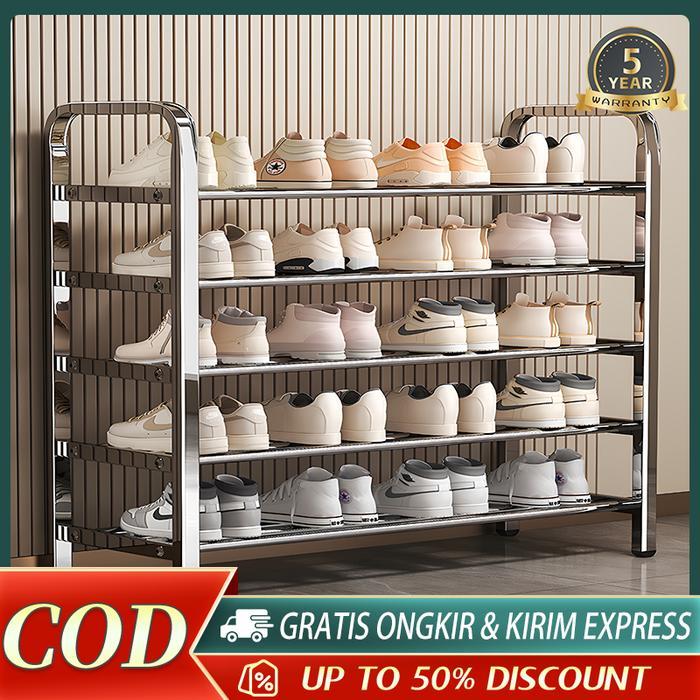 BEST SELLER Rak Sepatu Sandal Stainless Steel Rak Sepatu Rak dapur Rak Sepatu Stainless Steel