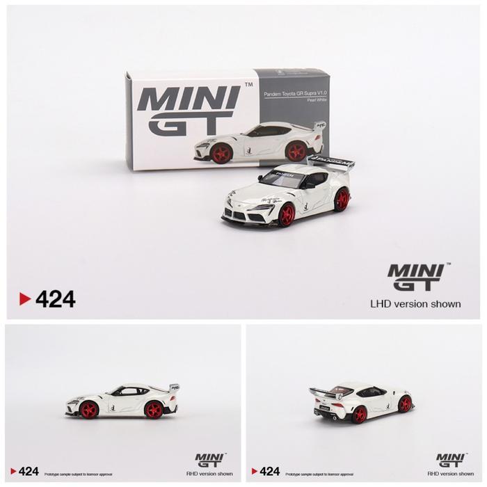 Minigt 424 Pandem Toyota Gr Supra V1.0 Pearl White Diecast Mgt