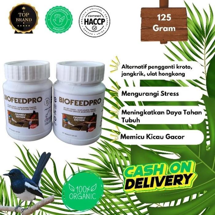 ASLI BIOFEEDPRO 125 GRAM VITAMIN BURUNG KICAU KACER, CUCAK IJO, CUCAK ROWO, MURAI BATU READY STOCK