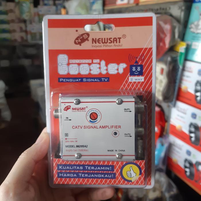 Bisa Grab Splitter + Booster Tv 2 Way Led/Lcd