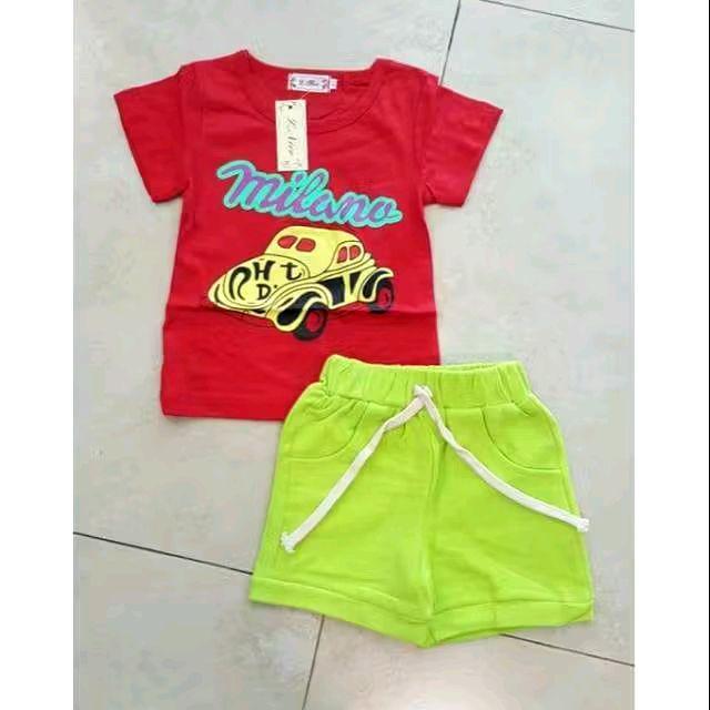 Setelan anak Lnice mobil milano
